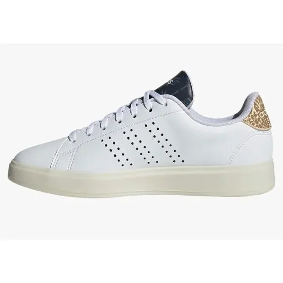 Adidas Advantage 2.0 White/ Leopard Print/ Black Women's 8 - Picture 6 of 8